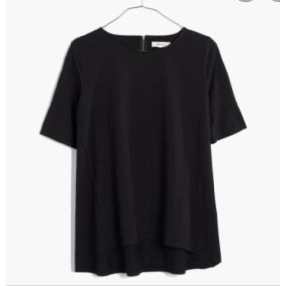 Madewell black back zip swing tee - Picture 3 of 4